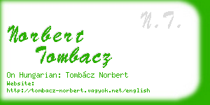 norbert tombacz business card
