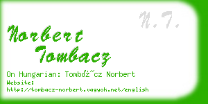 norbert tombacz business card